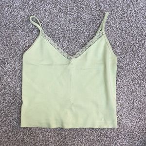 brandy melville light green crop top